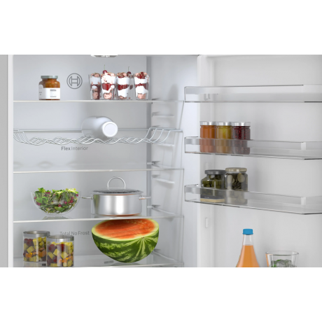 BOSCH KGN492LAF Ελέυθερος Ψυγειοκαταψύκτης 203cm Inox